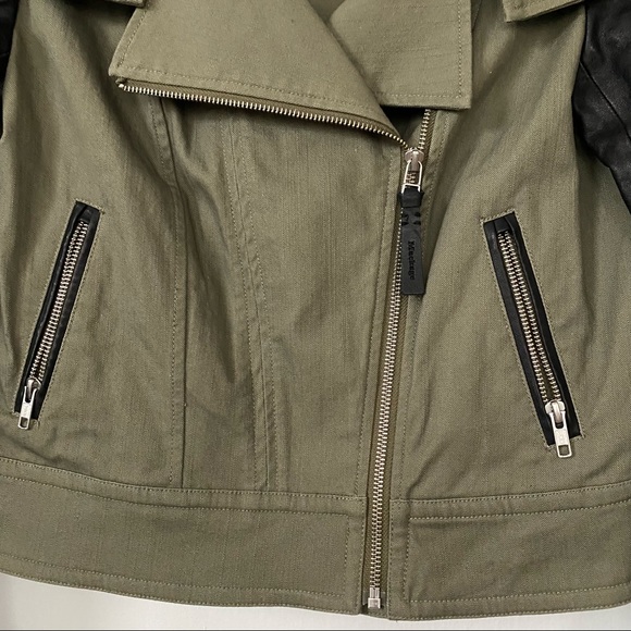 Authentic Mackage leather sleeve moto jackets - Picture 4 of 15